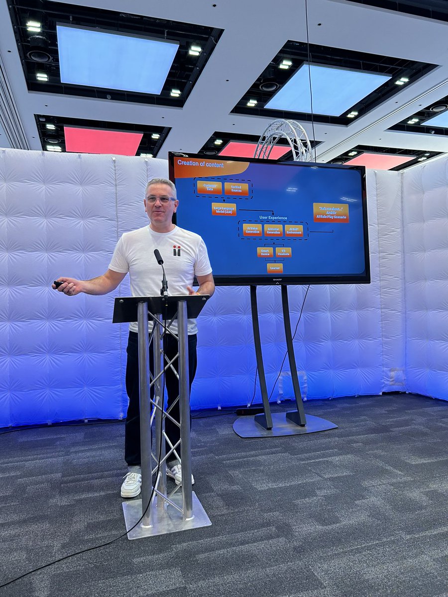 Thanks for coming along to listen to <a href="/adrianjcoles/">Adrian Coles</a> in todays <a href="/WalesTechWeek/">Wales Tech Week</a> Showcase stage, on how AI is having a +ve impact on the future of #learning &amp; #skills.  #WalesTechWeek