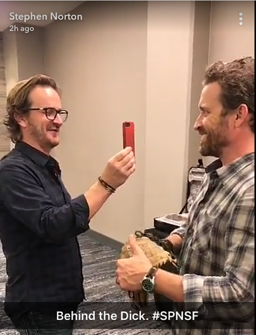 ConKings's tweet photo. Most of us remember #Dickchat, but do you remember #BehindTheDick (Chat) ? A treat for us from @Innocuous_Flop so we could see BOTH of our @kingsofcon! Here at SF Con 2017!
@dicksp8jr @RobBenedict @CreationEnt #kingsofcon https://t.co/6RXr2ELaus
