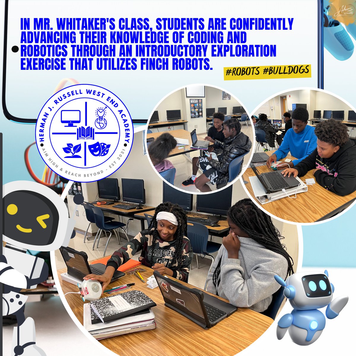 Adrian Williams (@creativeadrian3) on Twitter photo In Mr. Whitaker's class, students are confidently advancing their knowledge of coding and robotics through an introductory exploration exercise that utilizes Finch robots. @TDGreen_APS <a href="/Retha_Woolfolk/">Dr. Margul Retha Woolfolk</a> <a href="/apsupdate/">ATL Public Schools</a> <a href="/HRWEACOUNSELING/">HJRWEACounseling</a> <a href="/DRVENZEN_aps/">Dr. Marc Venzen</a> In Mr. Whitaker's class, students are confidently advancing their knowledge of coding and robotics through an introductory exploration exercise that utilizes Finch robots. @TDGreen_APS <a href="/Retha_Woolfolk/">Dr. Margul Retha Woolfolk</a> <a href="/apsupdate/">ATL Public Schools</a> <a href="/HRWEACOUNSELING/">HJRWEACounseling</a> <a href="/DRVENZEN_aps/">Dr. Marc Venzen</a>