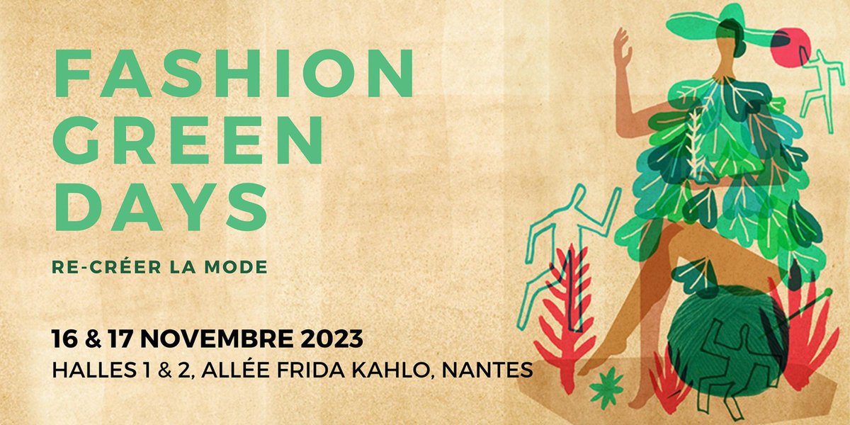 #SaveTheDate 📆 A #Nantes, les 16 et 17 novembre, on « recrée la mode ». Lors des Fashion Green Days, les acteurs des industries culturelles et créatives s’engagent pour une mode responsable

Au programme : conférences, ateliers, démos... 

📍 Halles 1&amp;2 : samoa-nantes.fr/fashion-green-…