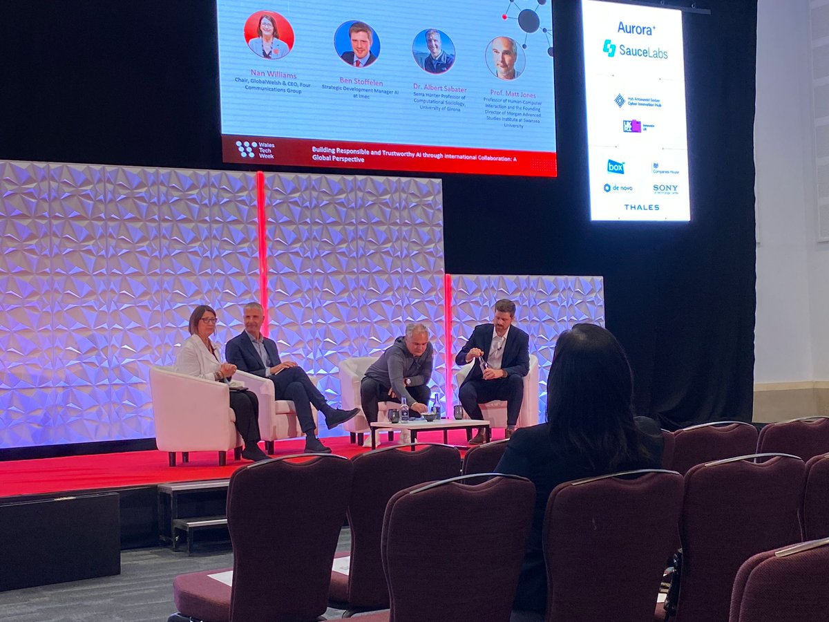 What an excellent first day at <a href="/WalesTechWeek/">Wales Tech Week</a>  <a href="/ICCWales/">ICCWales</a> yesterday.  A great opening speech by <a href="/vaughangething/">Vaughan Gething</a> Minister for the Economy about ensuring Wales has a voice within the UK on all things tech, followed by an AI discussion with our very own <a href="/nanwilliams/">Nan Williams</a> <a href="/fouragencyhq/">Four Agency Worldwide</a> 👏
