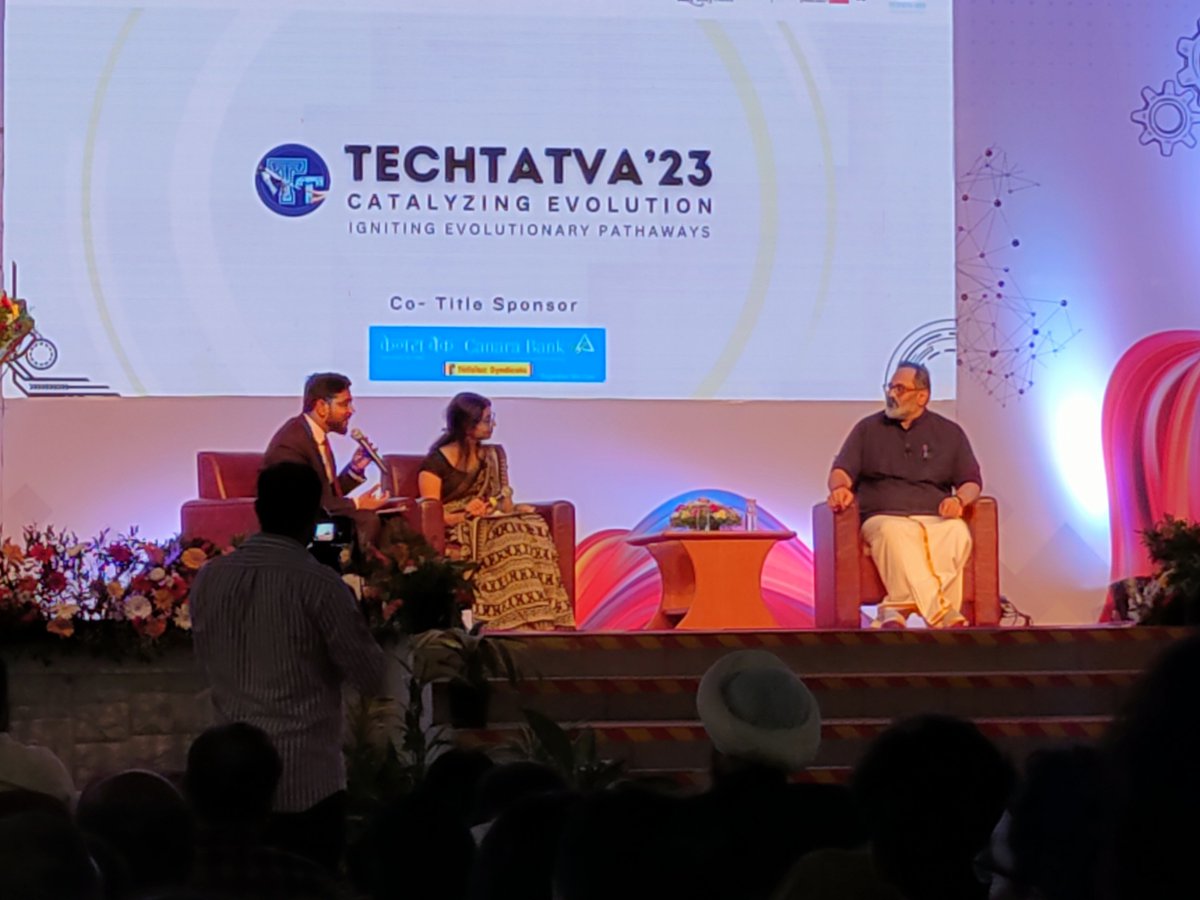 SatyamBage's tweet photo. Inauguration by Shri. Rajeev Chandrashekhar ji ✨
#TechTatva 2023 Started... #MITManipal @Rajeev_GoI @MAHE_Manipal https://t.co/AT0Pel7q9T