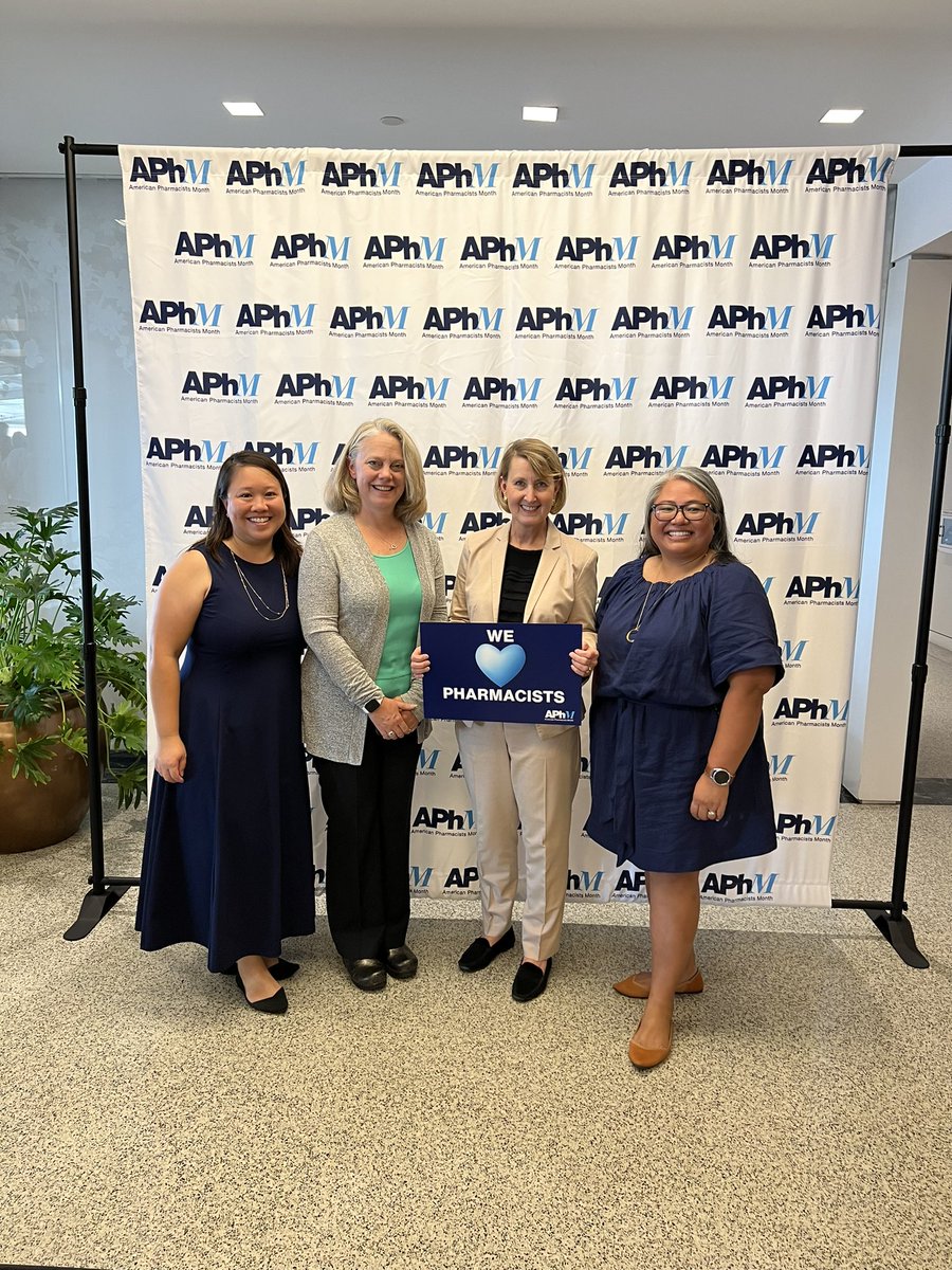 VCUCPRP's tweet photo. @DrKGoode kicking off #APhM2023 with former residents @ssgatewood @clwpharm @DeannaTranPharm at @pharmacists HQ #alwaysvcucprp #PharmRes #community ❤️❤️ https://t.co/1v5YYBBA4Y