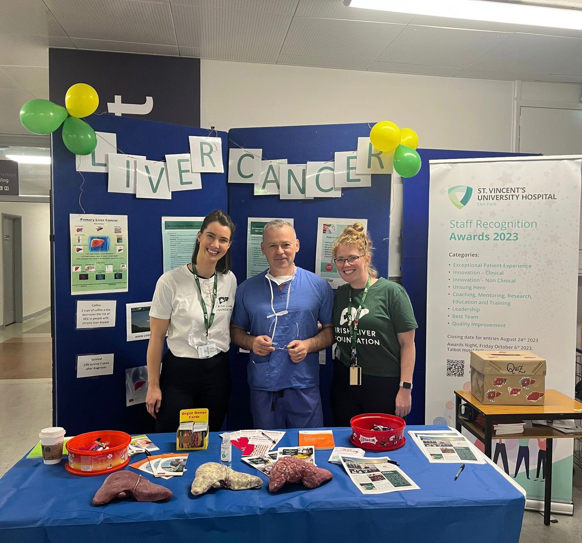 1/3 Today, SVUH's Liver Cancer team were at CentrePoint to help raise awareness to mark #LiverCancerAwarenessMonth. 

With 55 liver transplants in 2022, some of which were for primary liver cancer, SVUH is the only centre nationally equipped to offer this service.