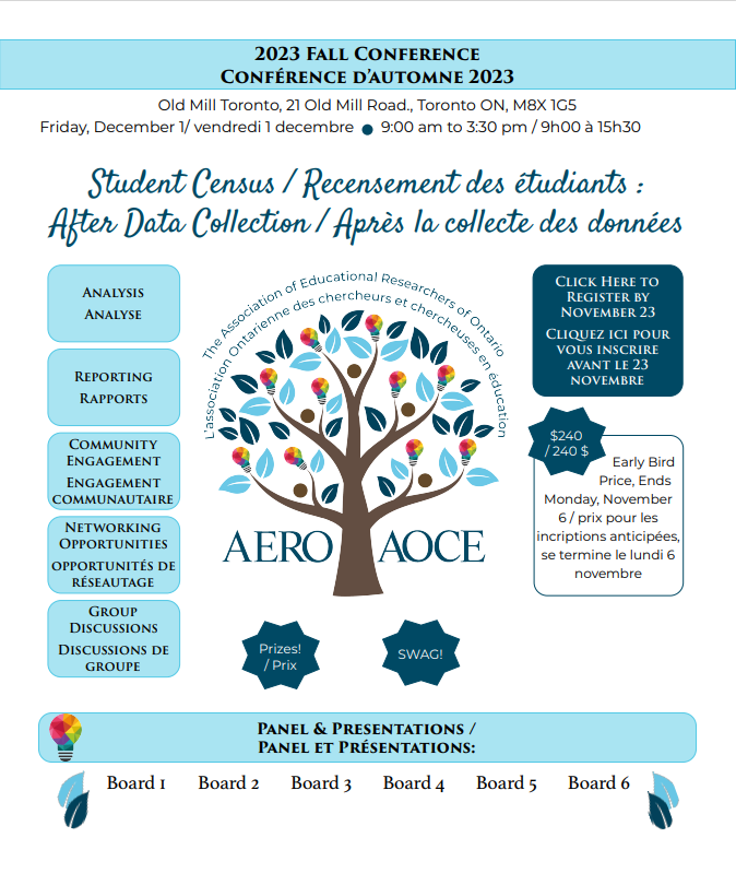 Please join us for our Annual Fall Conference in Toronto on December 1, 2023 where we will dig deep into the Student Census. Click here to register: zone4.ca/register.asp?i…