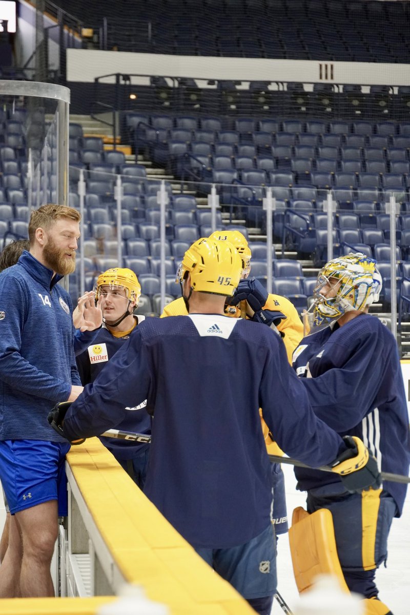 PredsNHL's tweet photo. Welcome back, Mattias! https://t.co/YRS4YvItPt