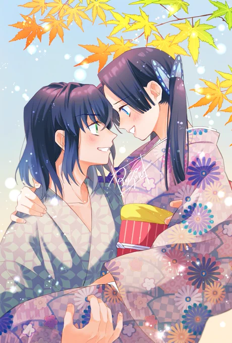 秋と伊アオ 