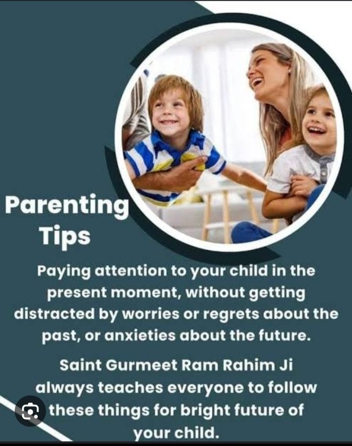 vishudhingra15's tweet photo. Due to the negligence of some parents, children fail to choose the right path.
To tackle this problem, Saint Gurmeet Ram Rahim Singh Ji  gives important suggestions to the parents through online spiritual discourse to guide the children.
#HealthyParenting 
#ParentingTips https://t.co/71Ot793JsG