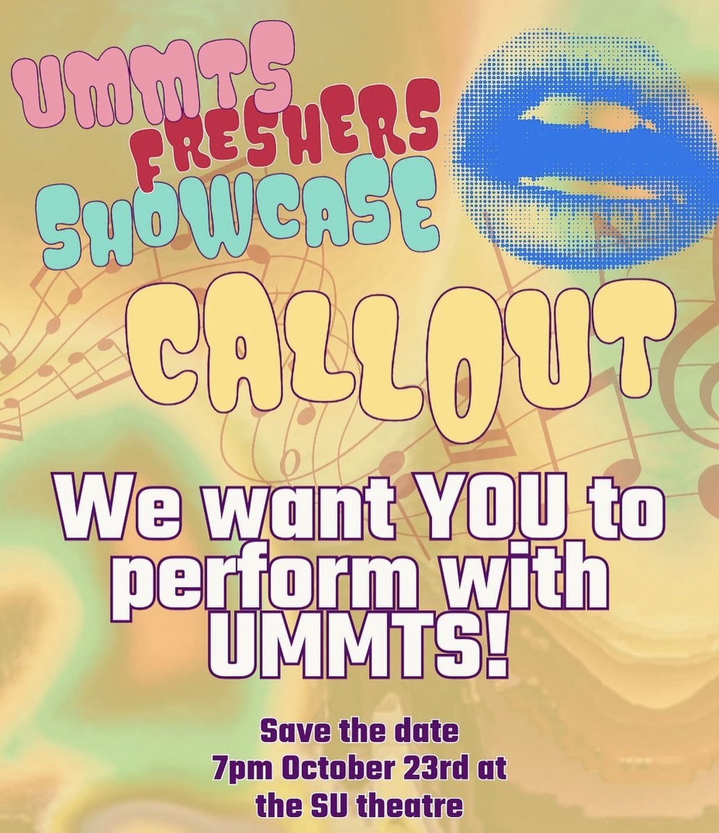 UMMTS's tweet photo. A Catchup on all current events:
October 23rd: UMMTS Freshers showcase (applications are still open!)
October 24th: Beginner Dance Workshop
October 30th: Bread Shed Joint Social
December 1st: MMR applications due https://t.co/FMv8v2QRn6