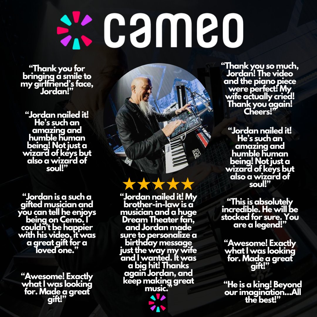 Jcrudess's tweet photo. Hit me up on Cameo! A personalized message makes a great gift for birthdays, special occasions or just a friendly shout out!
https://t.co/NH2yeFKa2a
#JordanRudess #Cameo #PersonalizedGreetings #CustomizedGreetings https://t.co/ksv3AecLEW