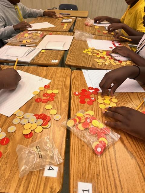 segarrac's tweet photo. @NovaMiddleTitan math Ss building understanding of solving two-steps equations by using Algebra Tiles &amp; using counters for understanding adding integers. The kids had a blast! Thank you Ana Morales for helping Ss build #mathfluency with the use of #manipulatives #mathstation https://t.co/c4pb060o6u