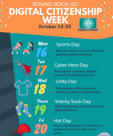 We are celebrating Digital Citizenship Week at AME! Our classes are learning about how to be safe online! Yesterday, our students learned about Media Balance &amp; Well-Being! Teachers and Scholars wore their sports Jerseys! <a href="/RRISDTech/">RoundRock Technology</a> <a href="/AndersonMillEl/">Anderson Mill Elementary IB World School</a> <a href="/molina317/">amanda molina</a>