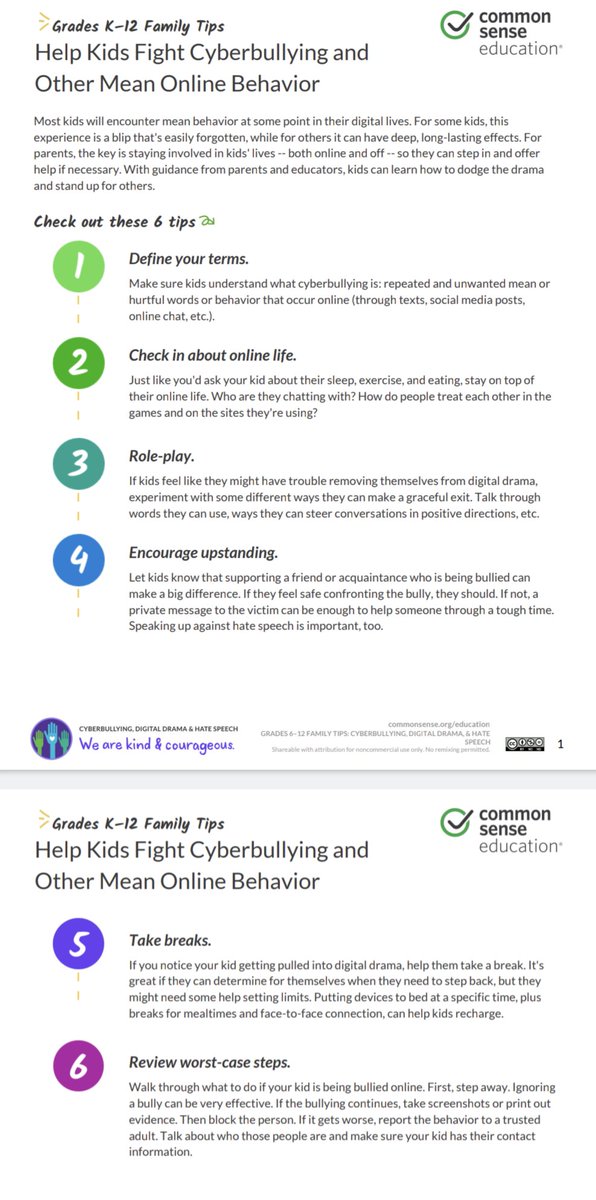 Ocelotscode's tweet image. 💻Digital Citizenship Topic of the Day: Cyberbullying 
💻We encourage all families to talk to their children about cyberbullying and use these tips to fight cyberbullying. You can also use the following video link to learn more about this topic.
commonsense.org/education/vide…  #DCWeek