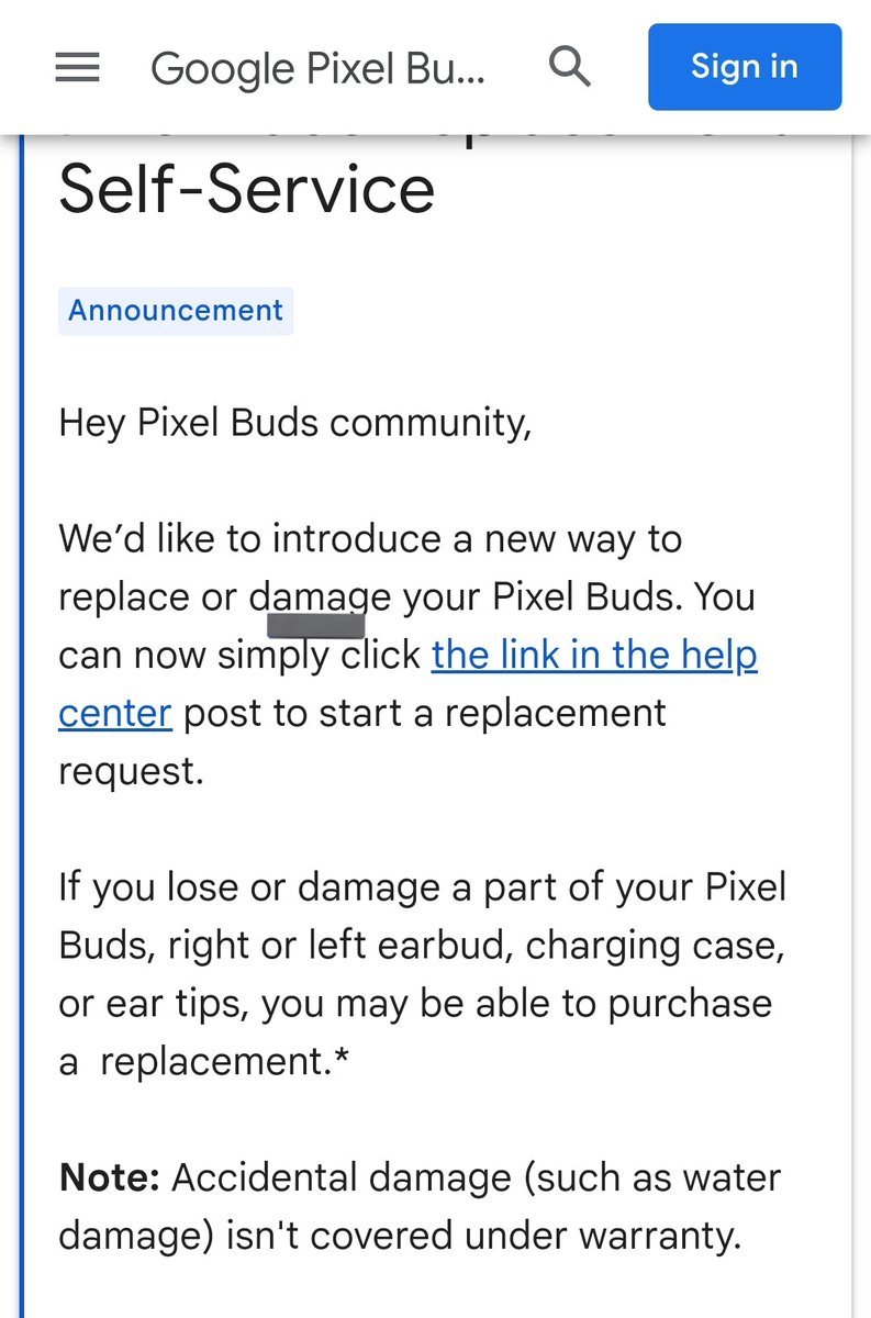 ⁉️Repair Program

Wow, there seems to be a slight error from Google side. While annoucing about self repair program for Pixel Buds, they added, 'We’d like to introduce a new way to replace or damage your Pixel Buds.'😂😂 Instead of repair damaged Pixel Buds.

#google #pixelbuds