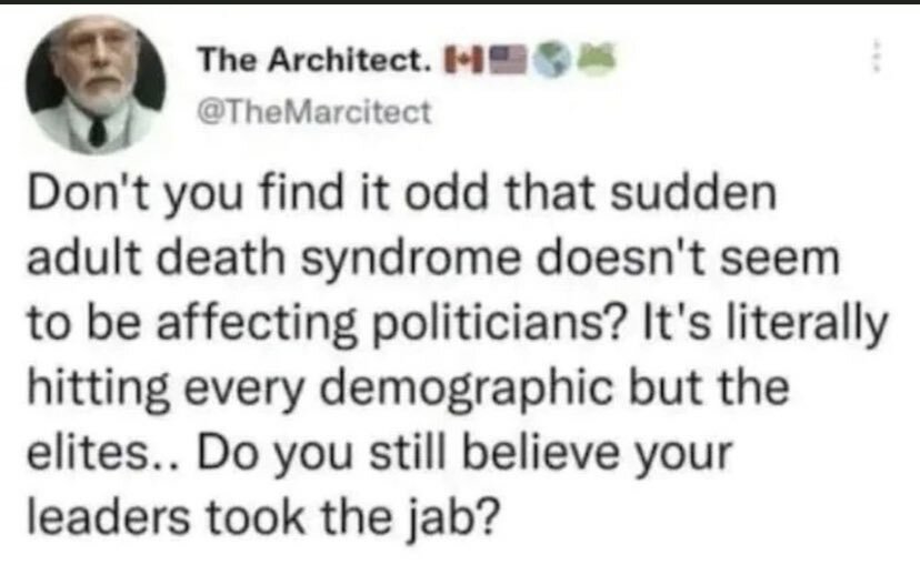 🚨Do you believe Trudeau and Biden took the shots? 🚨

#trudeauForcedVaccinations
#BidenForcedVaccinations
#bidenForPrison
#trudeauForPrison
#CrimesAgainstHumanity 👇