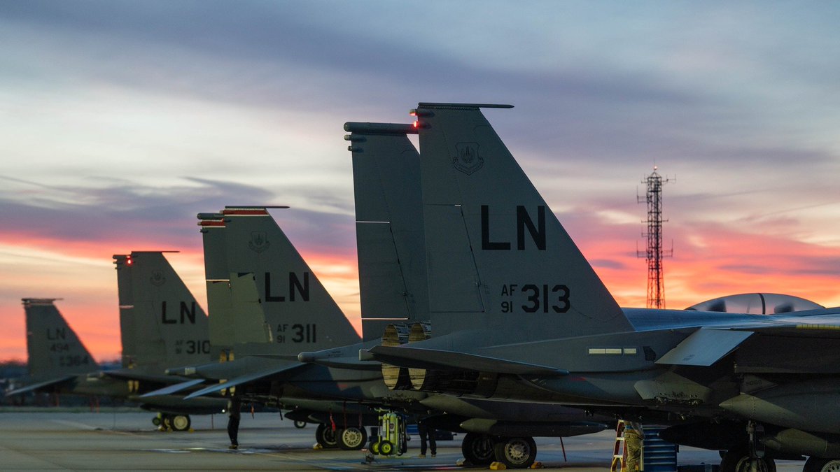 skytrailerdotnl's tweet image. F-15E Strike Eagles assigned to the 494th Expeditionary Fighter Squadron "Mighty Black Panthers" patrol alongside coalition forces to assure, deter, and defend in an increasingly complex and dynamic security environment. Stay Safe guys! #F15E, #494FS, #Eaglecounty #48FW