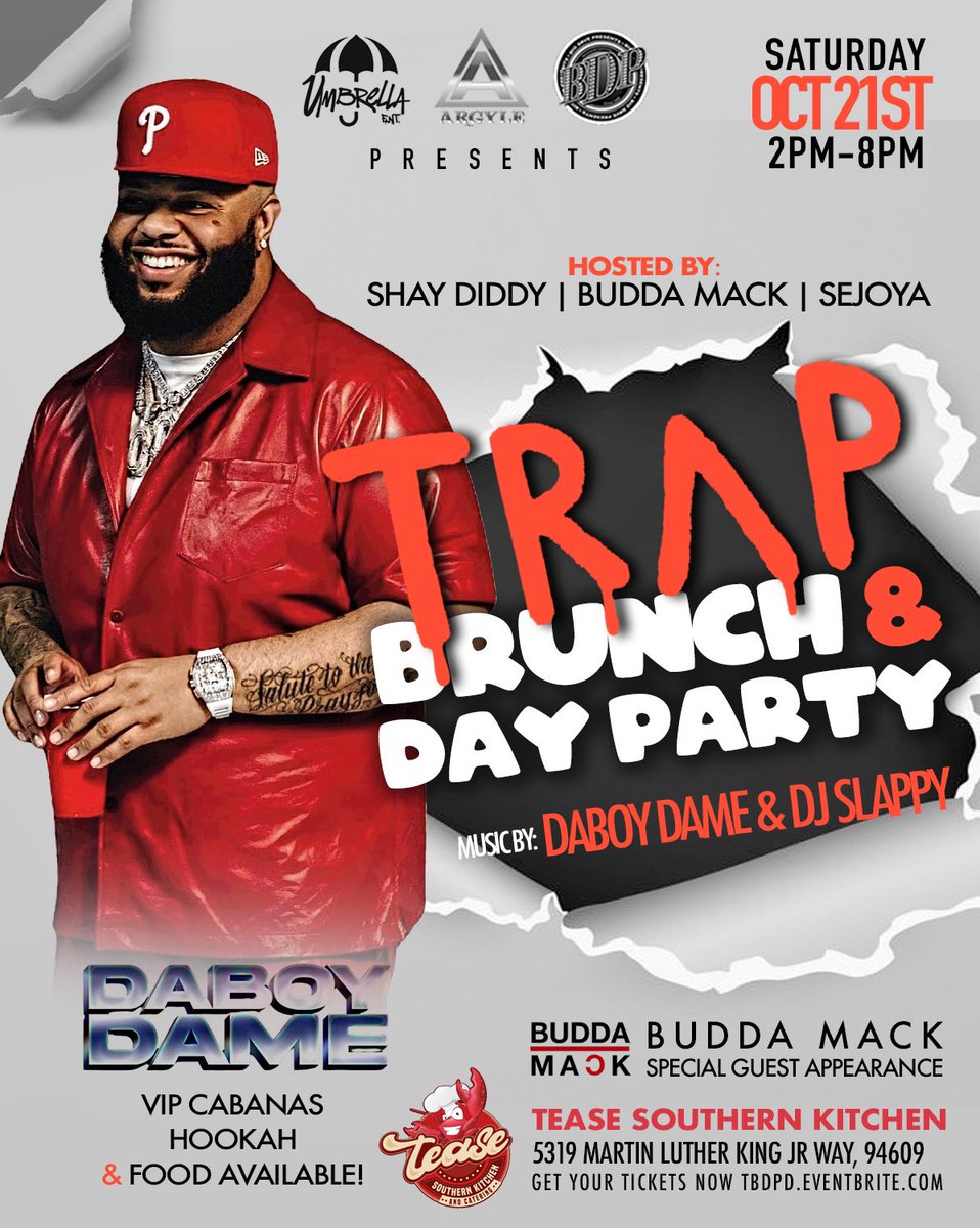 This Saturday <a href="/DaBoyDame/">DaBoyDame</a> Live at Brunch! tbdpd.Eventbrite.com