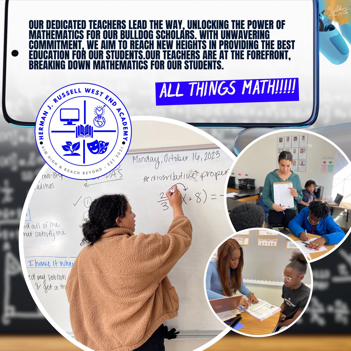 Our dedicated teachers lead the way, unlocking the power of mathematics for our scholars. With unwavering commitment, we aim to reach new heights in providing the best education for our students. Our teachers are at the forefront, breaking down mathematics for our students.