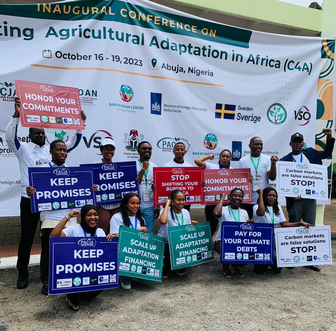 Amidst the ongoing Agricultural Adaptation Acceleration in Africa Conference, our alumni took a stand for climate justice. They held up placards with promises written on them, reminding the Global North of their obligations.
#Adaptation4Africa
#Keepyourpromises
<a href="/PACJA1/">PACJA</a>