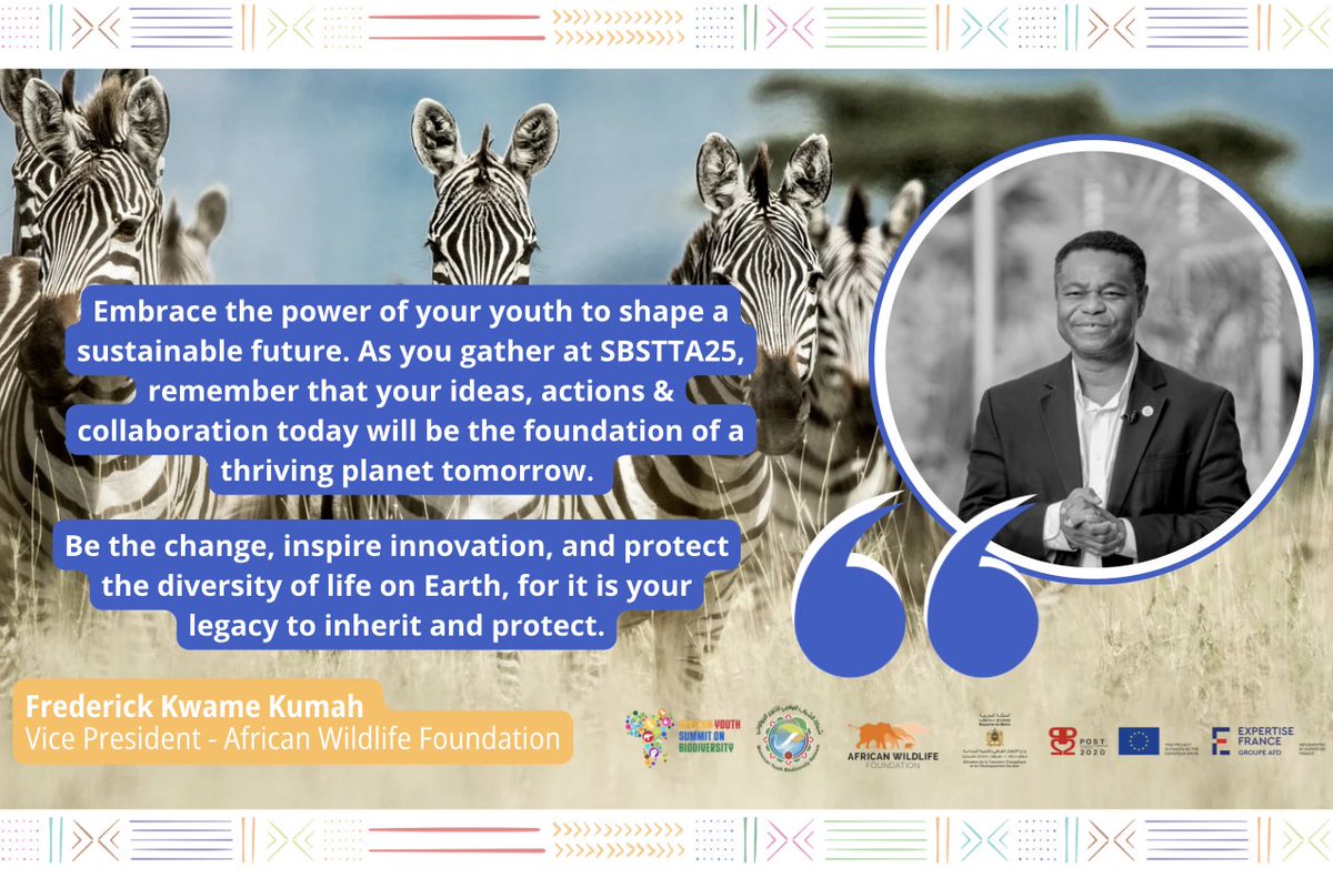 🐘 Frederick Kwame from @AWF_Official expressed his passion and confidence towards African young people 🙌🏾 🌟Read more about #Youth engagement to contribute to implement the #KMGBF : shorturl.at/xHSW6