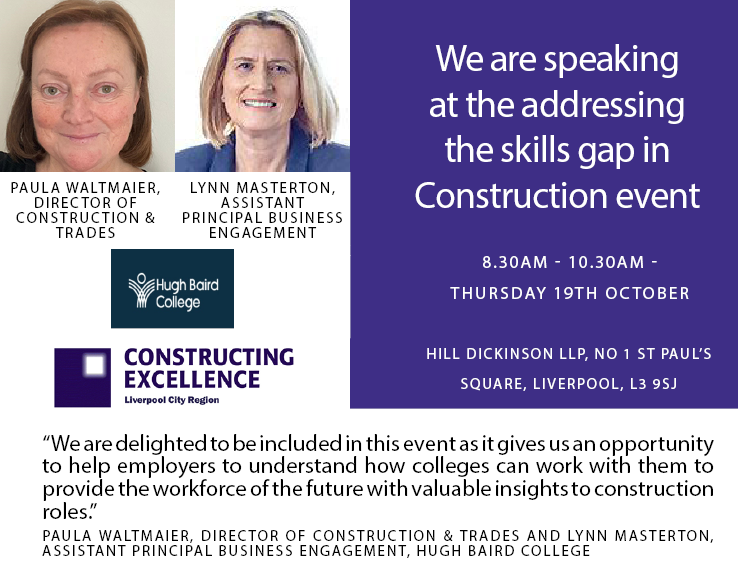 Liverpool Constructing Excellence (@liverpoolce) on Twitter photo We have Paula Waltmaier Director of Construction and Trades and Lynn Masterton Assistant Principal Business Engagement from <a href="/hughbaird/">Hugh Baird College</a> joining our panel on Thursday where we will be addressing the skills gap in construction
Tickets via this link - eventbrite.co.uk/e/addressing-t… We have Paula Waltmaier Director of Construction and Trades and Lynn Masterton Assistant Principal Business Engagement from <a href="/hughbaird/">Hugh Baird College</a> joining our panel on Thursday where we will be addressing the skills gap in construction
Tickets via this link - eventbrite.co.uk/e/addressing-t…