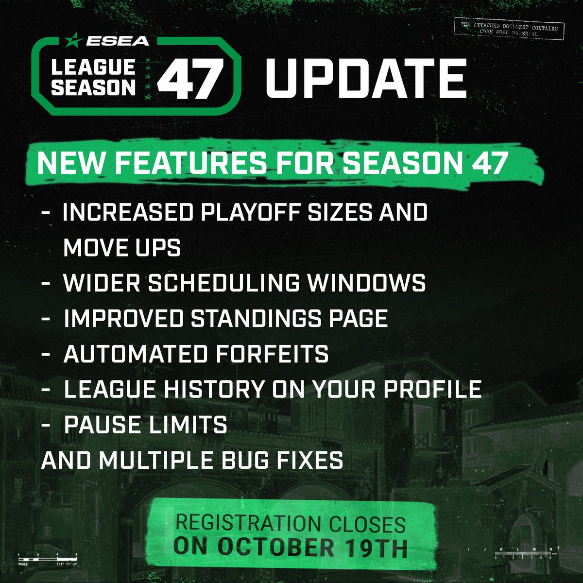 ESEA's tweet photo. With registration for the first CS2 League closing on Thursday, we're ready to announce multiple improvements to your experience ⭐

Check out all of the updates at: https://t.co/HRBDK5vk5o https://t.co/ll9KQ7TOMR
