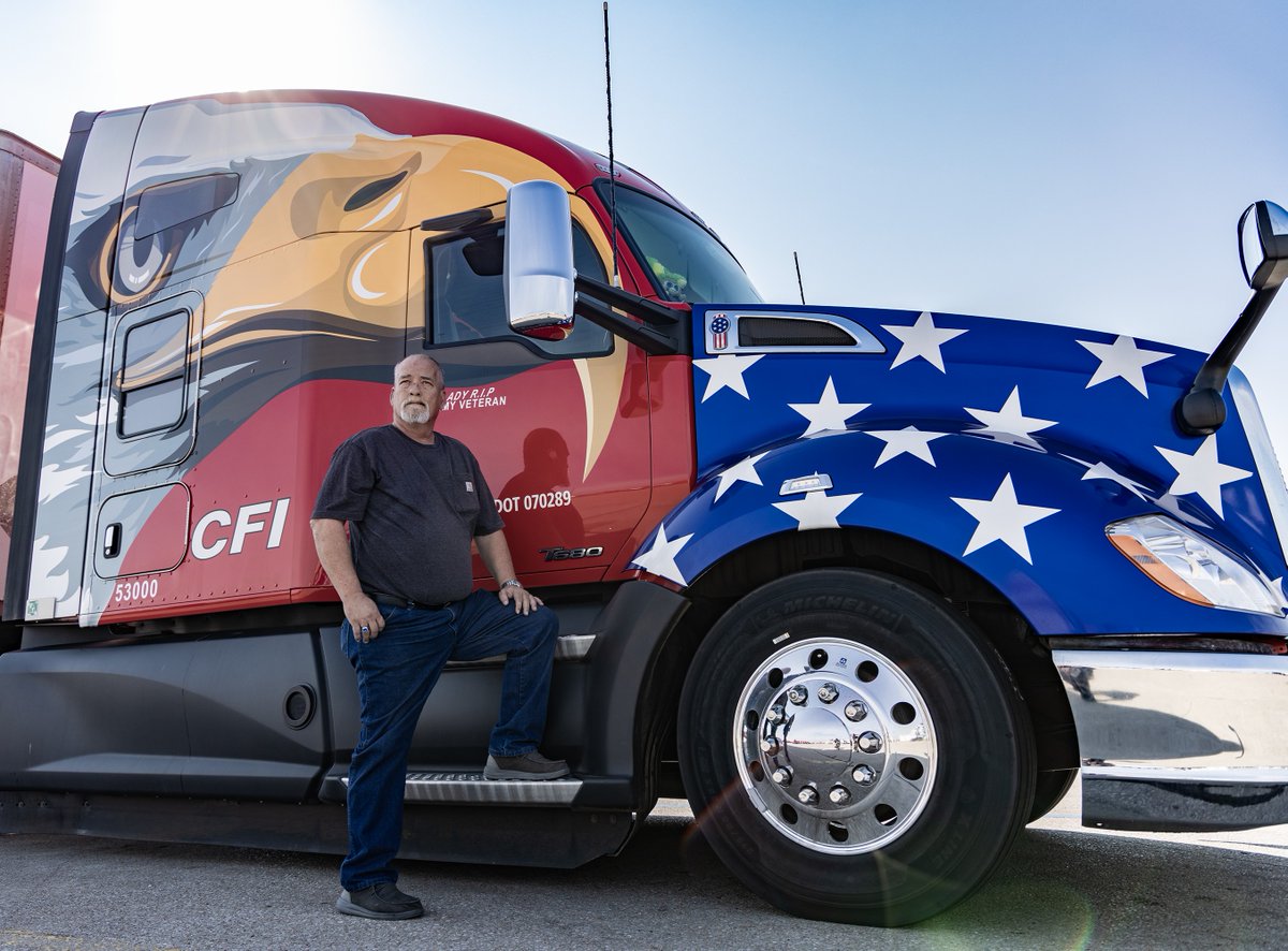 WeDriveCFI's tweet photo. It's #TruetotheTroops Tuesday at CFI!

Let's tip our hats to Richard Billington, a man of many accolades:

🇺🇸 Military Veteran
🚚 Professional Driver 
💥 Million Miler

Tap the ❤️ to thank Richard for his service. https://t.co/YPizgLQWxY