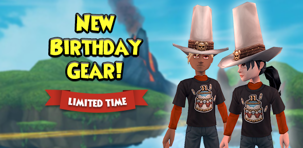 Pirate101's tweet photo. Eleven Yarrrs! ⚓

Celebrate Pirate101's 11th Birthday in style with the new 11 Gallon Hat Accessory and the 11th Arrr-nniversary Outfit, now available in the Crown Shop until Tuesday, October 31st! https://t.co/atH8ct8j0t... #Pirate101 https://t.co/TUjpsXaeRj