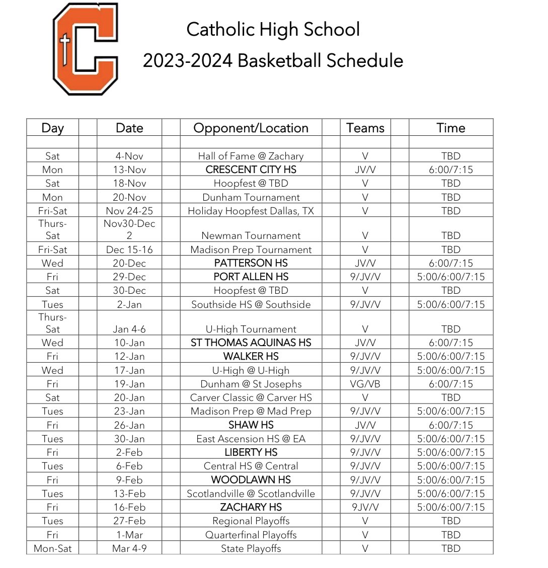 CHSBRhoops's tweet photo. 2023-24 Basketball Schedule https://t.co/MrytFCP44o