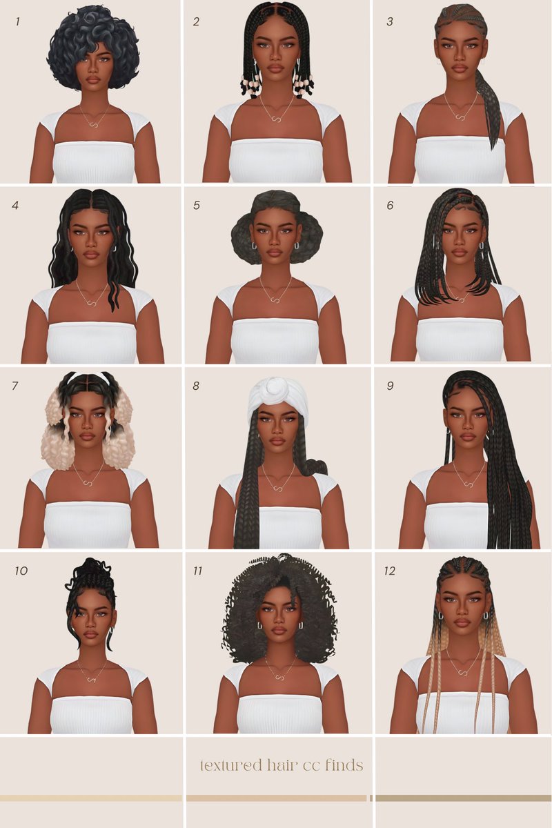 jaxplaysthesims's tweet photo. never got around to sharing this here, but these are some of my favorite textured hair cc finds 🫶🏾

links on tumblr — https://t.co/suZY2EIqhQ
#ShowUsYourSims #TheSims4 https://t.co/otEnv6VCLu
