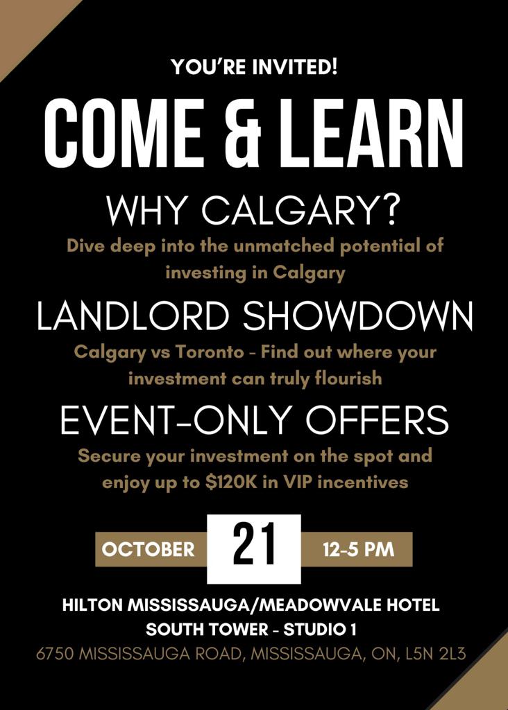 📷 Join us for an EXCLUSIVE showcase of Truman’s revolutionary projects on Oct 21st, 12-5pm. 📷tinyurl.com/2wtr7shr #CalgaryRealEstate #CondosDeal #FutureLiving #Calgary #vip