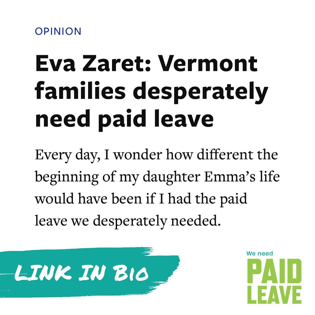 “With paid leave, growing families have a strong start. They are healthier, happier, and more economically secure. They’re better workers. They’re better parents.”
- Eva Zaret &gt;&gt;vtdigger.org/2023/10/16/eva…