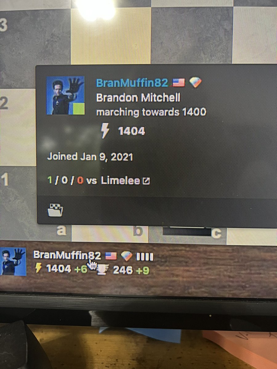 BrandonArcade's tweet photo. 1400!! @chesscom … 1500 here we go! #chess https://t.co/PeMat35kly
