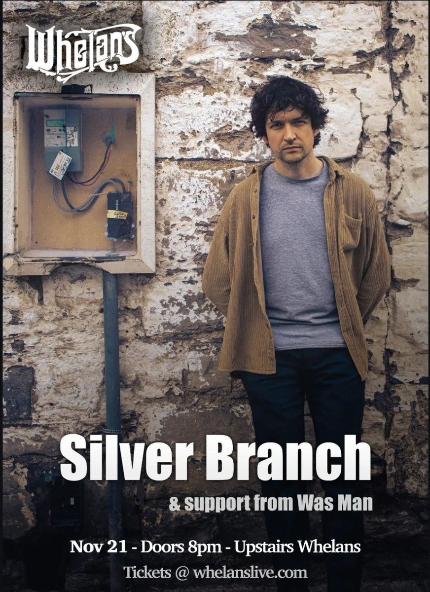 I will be supporting the very brilliant Silver Branch upstairs in <a href="/whelanslive/">Whelan's</a> on Tuesday 21 November.

Tickets can be purchased here if you're so inclined: whelanslive.com/event/silver-b…