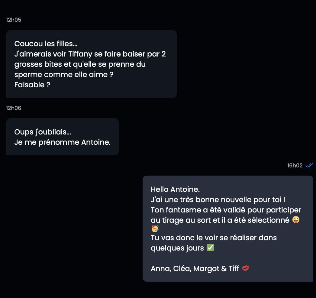 supercopines's tweet image. Hello toi...
Juste pour te prévenir que demain nous publions le premier FANTASME de l'un de nos abonnés : DOUBLE DOSE DE SPERME 💦
@annapolinaxxxx @CleaGaultier @MargotDulac1 @tiffanyleiddiX
Abonne toi de suite pour profiter -20% avec le  code SUB20 sur mym.fans/SUPERCOPINES💋