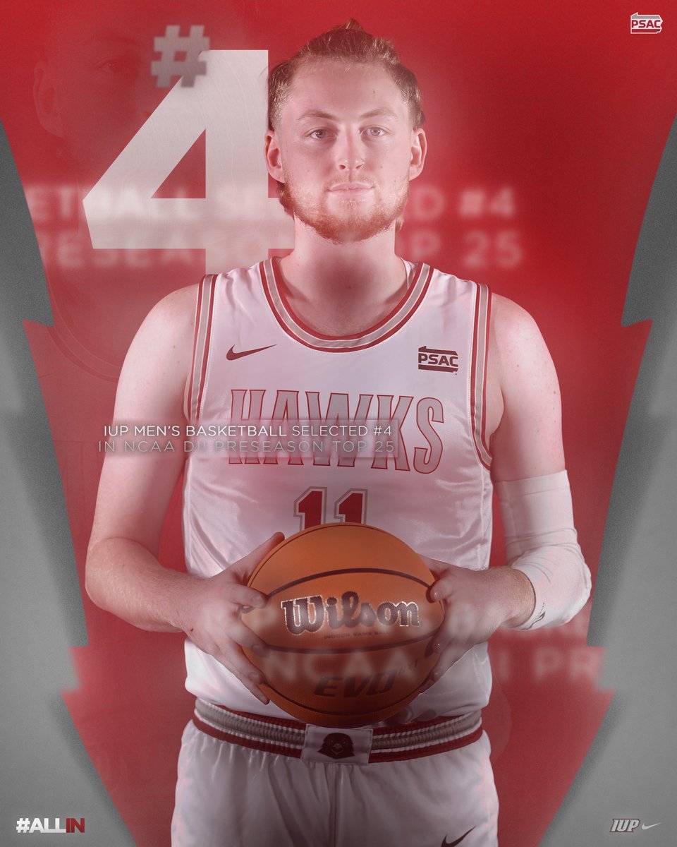 IUP_MBB's tweet image. Our first preseason ranking #️⃣4️⃣

We were selected fourth in the CBB Nation Preseason Top 25 Poll, released Tuesday morning. 

#g2G x #TalonsUp