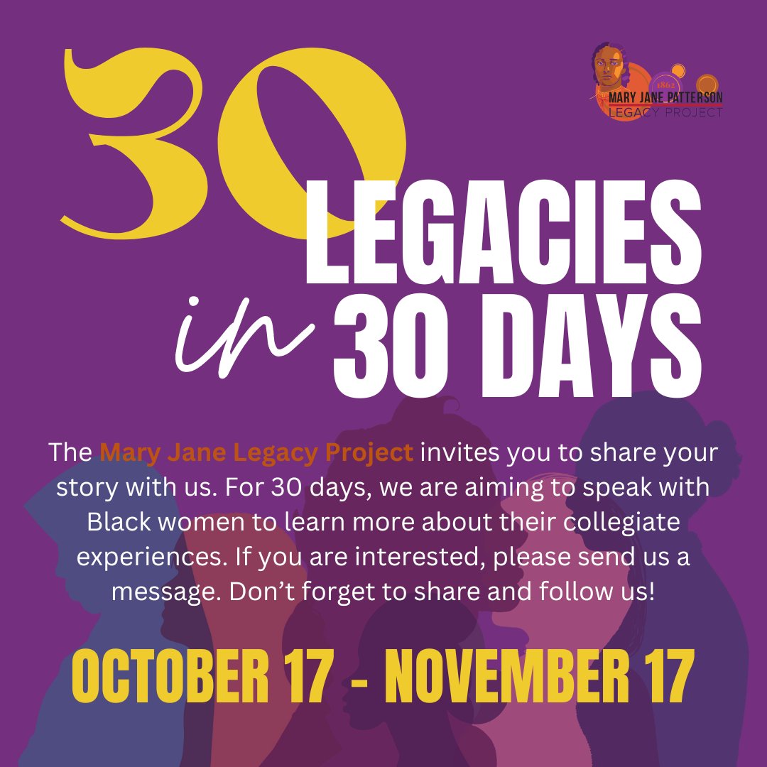 MJLP1862's tweet photo. The Mary Jane Legacy Project (MJLP) aims to collect and amplify the narratives of Black women and their college experiences. #OSU #MJLP #MaryJaneLegacy #BlackWomen #CollegeWomen https://t.co/RAI2vXaCNy
