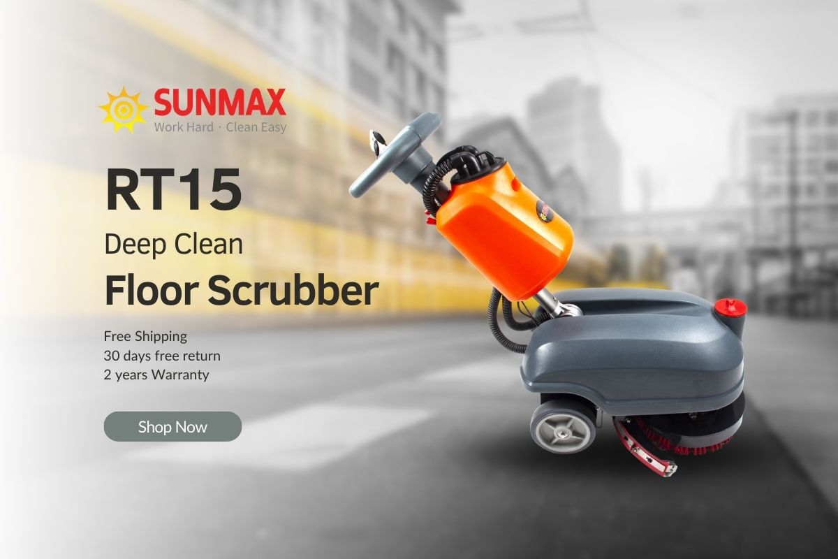 fficient and Portable Battery-Powered Floor Scrubber RT15