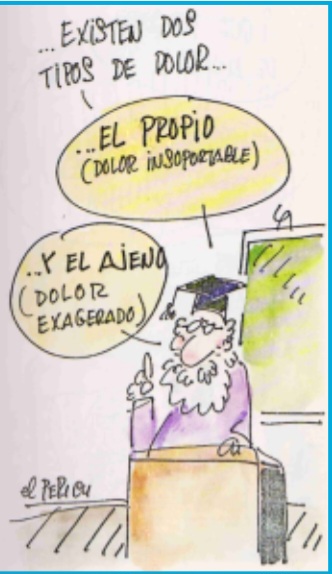 Cada #diamundialdolor o mejor #diamundialdelpacientecondolor acudo a esta imagen de <a href="/elperich/">Pedro Olazabal</a>. También cuando doy alguna charla o explico cómo ve
la sociedad el #dolor. Es que resulta tan cierta, que a los pacientes ya nos hace más invisibles. Triste.
#pacientesqueayudan