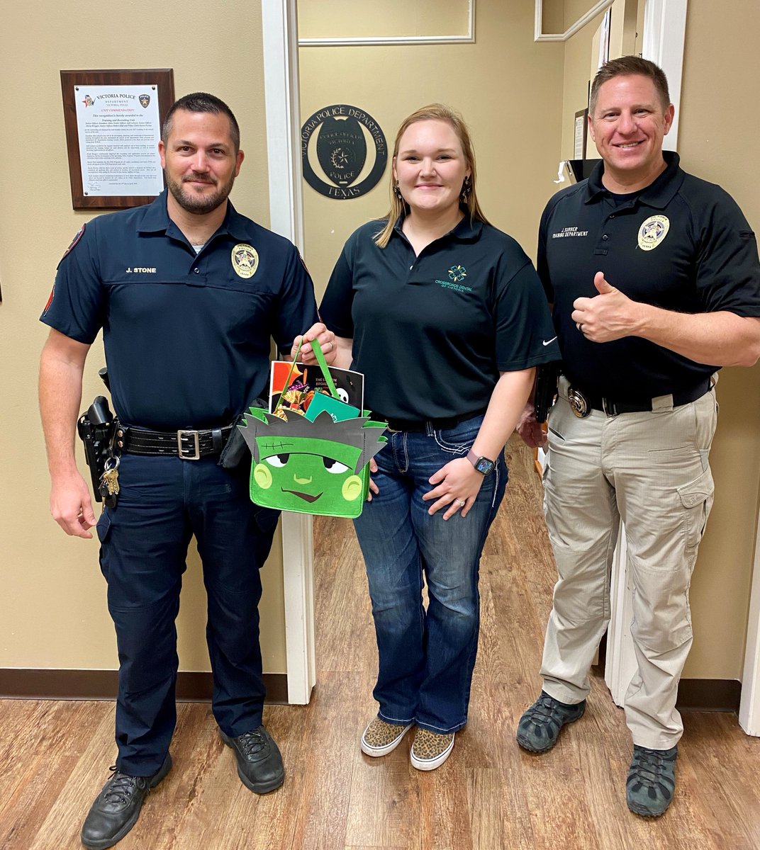 Thank you, Hannah with Crossroads Dental of Victoria, for the treat bag filled with goodies!
- VPD Public Relations