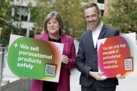 Launching the Paracetamol Awareness Campaign with Dr @pcdodd The campaign is to promote the safe sale of paracetamol in pharmacy’s & retail outlets. It will also improve the implementation of sales regulations in the contest of self harm & suicide prevention efforts.