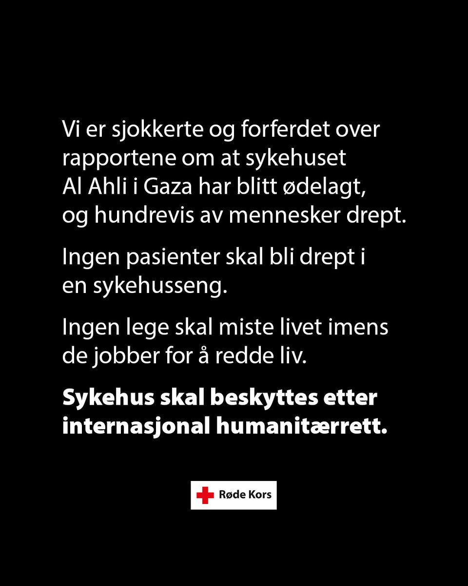 Internasjonal humanitær rett er krystallklar:
sivile, helsearbeidere, sykehus, ambulanser, klinikker er alle beskyttet av reglene i krig.

#IHR