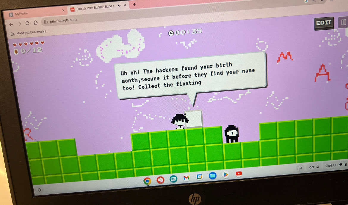 To celebrate Digital Citizenship Week, we are creating video games to teach others about protecting their personal information when online. ⁦<a href="/NISDOHT/">Oak Hills Terrace ES</a>⁩ ⁦<a href="/NISDSTEMLabs/">NISD STEM Labs</a>⁩