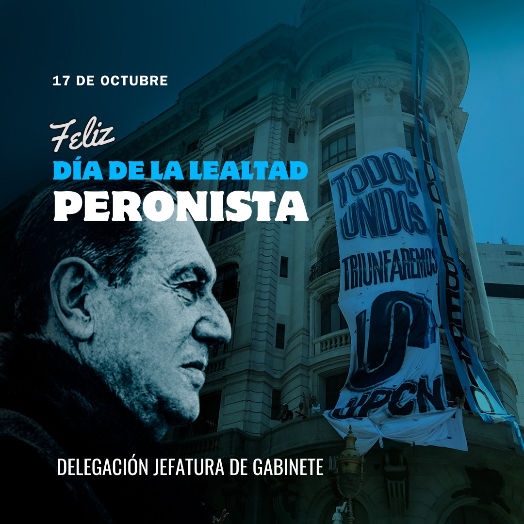 Hoy más que nunca, rafirmamos nuestros ideales peronistas, que nos guían para seguir luchando por una Argentina con más justicia social, trabajo y desarrollo.
#DiaDeLaLealtad #MassaPresidente #LealtadPeronista #peronismo