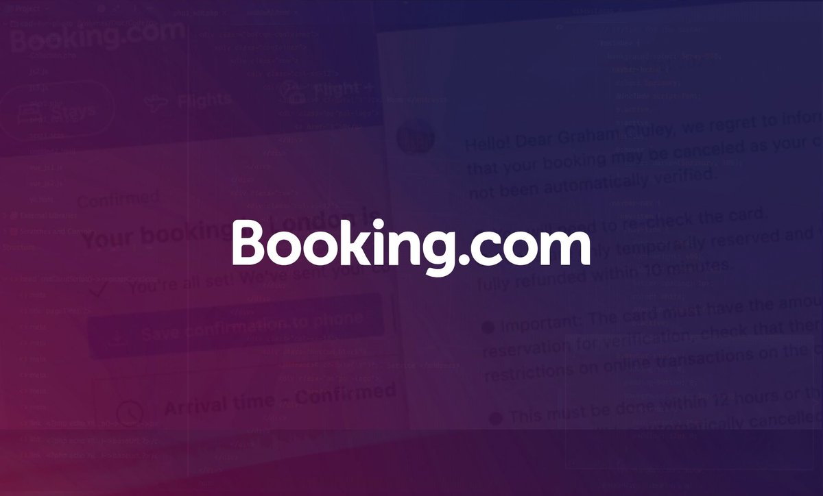 secure_blink's tweet photo. 🚨 Alarming Scam Alert! 🚨

Recently, a #scam targeted a renowned #cybersecurity professional @gcluley
aka Graham Cluley through @bookingcom, one of the world's largest online travel agencies, unleashing a highly sophisticated phishing attack within the platform itself. 

Don't miss the shocking details and critical insights from our latest #Threatfeed
Details:https://t.co/LkTxREYuEw 

#BookingcomBreach #CybersecurityAlert #Phishing #SecureBlink