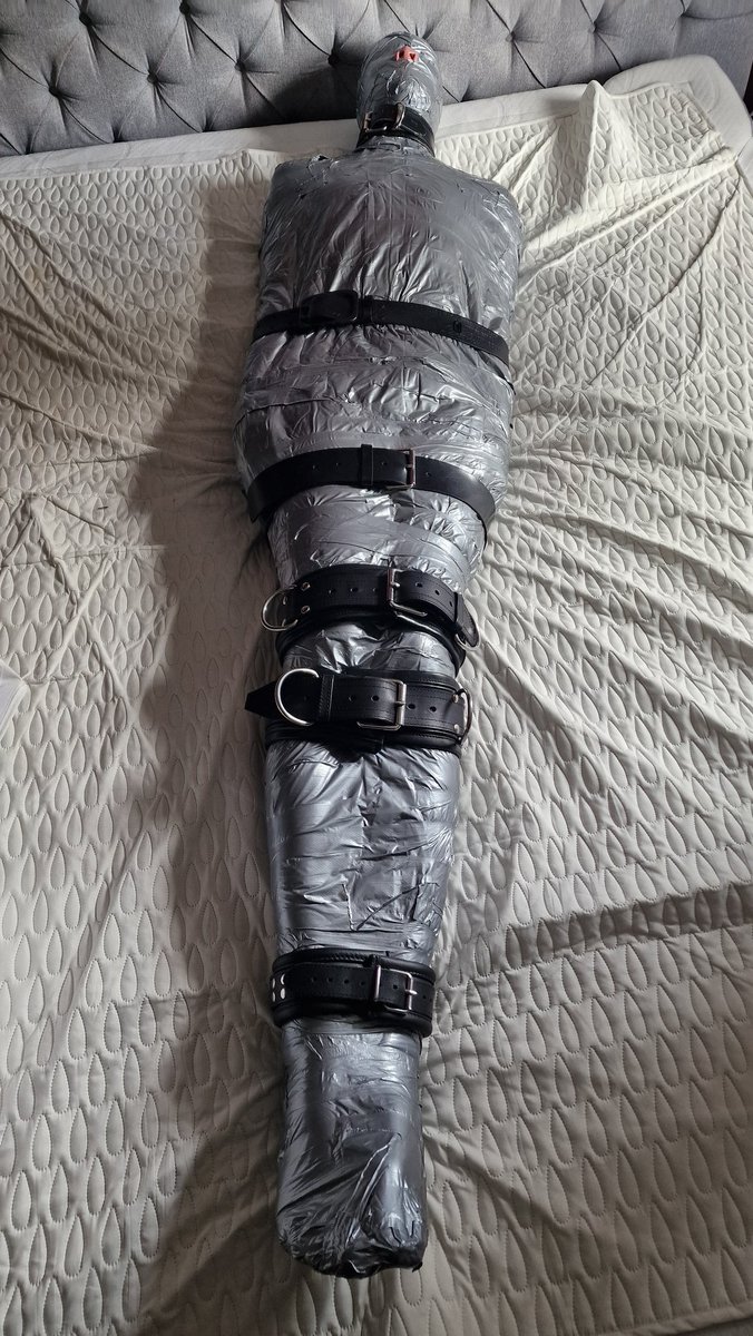 Mummified in double rainsuit and left for a couple or hours.😍🤩💦

#bondage #gay #mummified #wrapped #bondage #bdsm #gaybondage #leather #tape #rainsuit #fetish