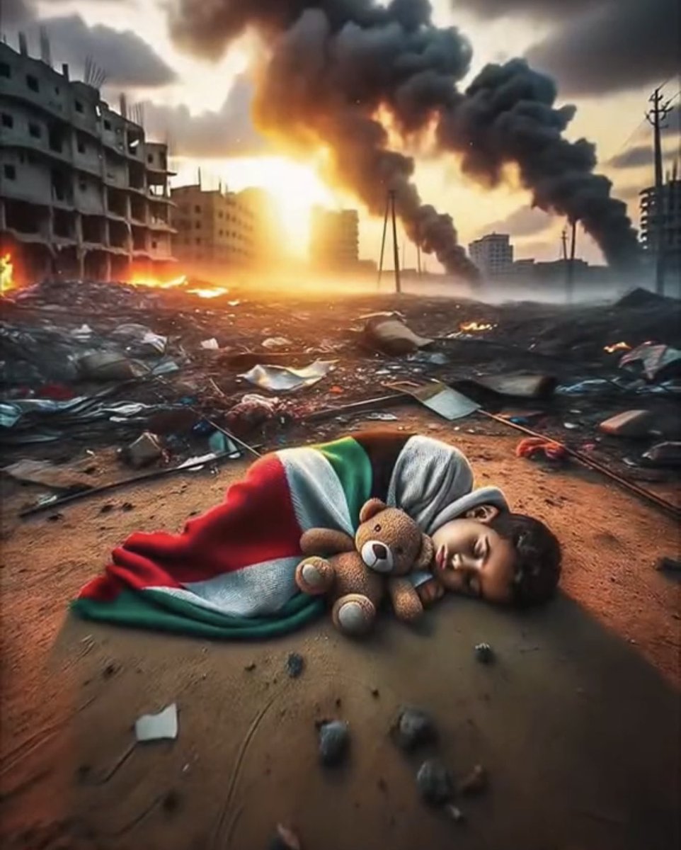Çocuklar uyurken sessiz olunur, ölürken değil! #PalestineGenocide
