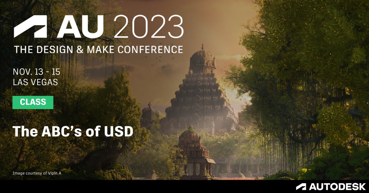 🎓 Join our class at #AU2023 and demystify Universal Scene Description (USD)! Discover what it is, where it came from, and why it's essential for your work. Learn more: autodesk.com/au2023-me
