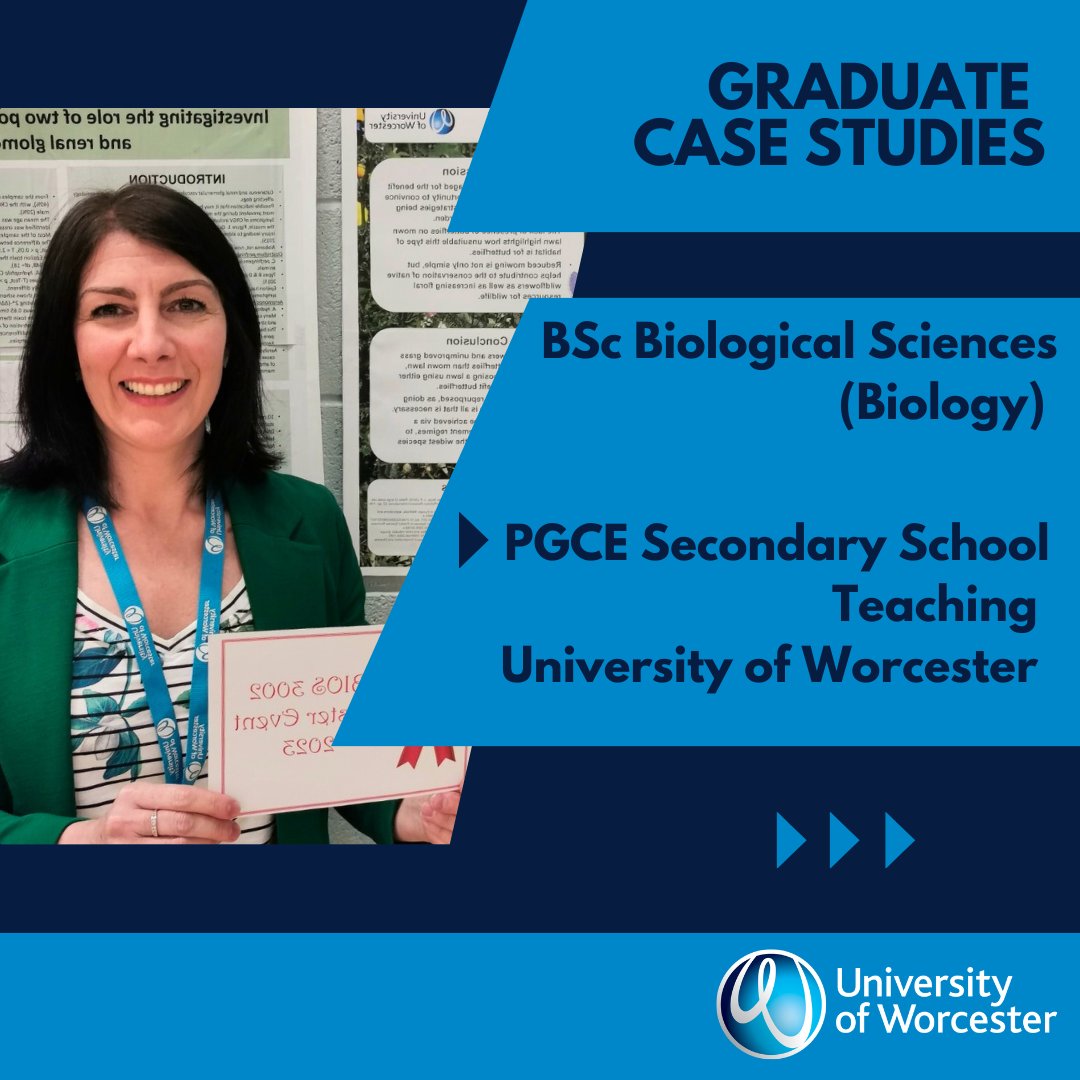 UoWBioSci's tweet photo. Mature student Laura took Biology with a Foundation year in order to change career paths. She enjoyed her experience at Worcester so much that she stayed on for her teacher training qualification.
👩‍🏫🔬🧪
#Foundationdegree #UoWBioSci https://t.co/JSCxvsIZMg