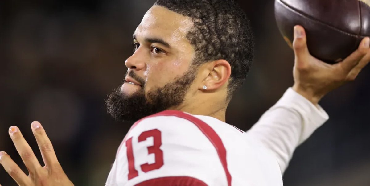 RookieWatxh's tweet photo. Current NFL QB’s that Caleb Williams would start over:

• Dak Prescott (Cowboys)
• Mac Jones (Patriots)
• Daniel Jones (Giants)
• Russell Wilson (Broncos)
• Justin Fields (Bears)
• Kenny Pickett (Steelers)
• Derek Carr (Saints)
• Desmond Ridder (Falcons)
• Sam Howell (Commanders)
• Brock Purdy (49ers)
• Deshaun Watson (Browns)
• Kirk Cousins (Vikings)
• Matthew Stafford (Rams)
• Zach Wilson (Jets)
• Josh Dobbs (Cardinals)
• Baker Mayfield (Buccaneers)
• Jimmy Garoppolo (Raiders)
• Jordan Love (Packers)
• Ryan Tannehill (Titans)
• Geno Smith (Seahawks)
• Bryce Young (Panthers)
• Gardner Minshew (Colts)

Rick Spielman (Former NFL GM) even said he would take Williams over Peyton Manning and John Elway as a prospect.

No wonder the Trojans QB is nicknamed SUPERMAN 😳